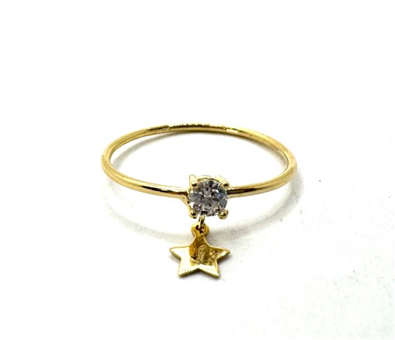 Anello Domar Donna Anello oro 9k in Oro giallo Zircone ANOR-203-280 - ANOR-203-280